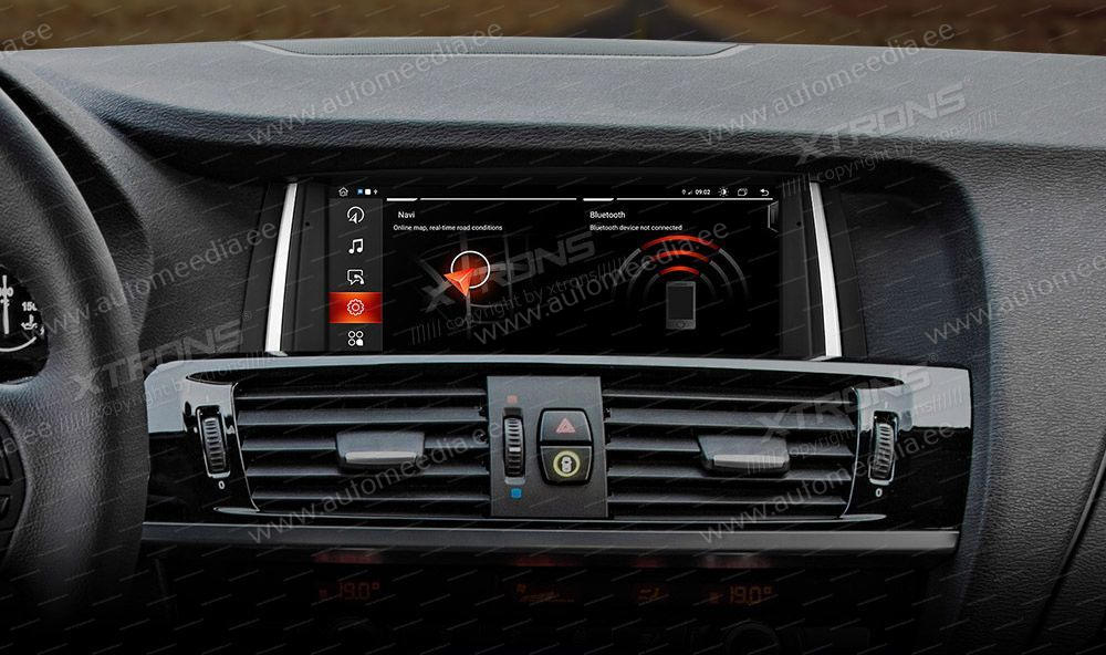 BMW X3 F25 iDrive NBT (2013-2016)  XTRONS QEB82X3NB merkkikohtainen Android GPS multimedia näyttö