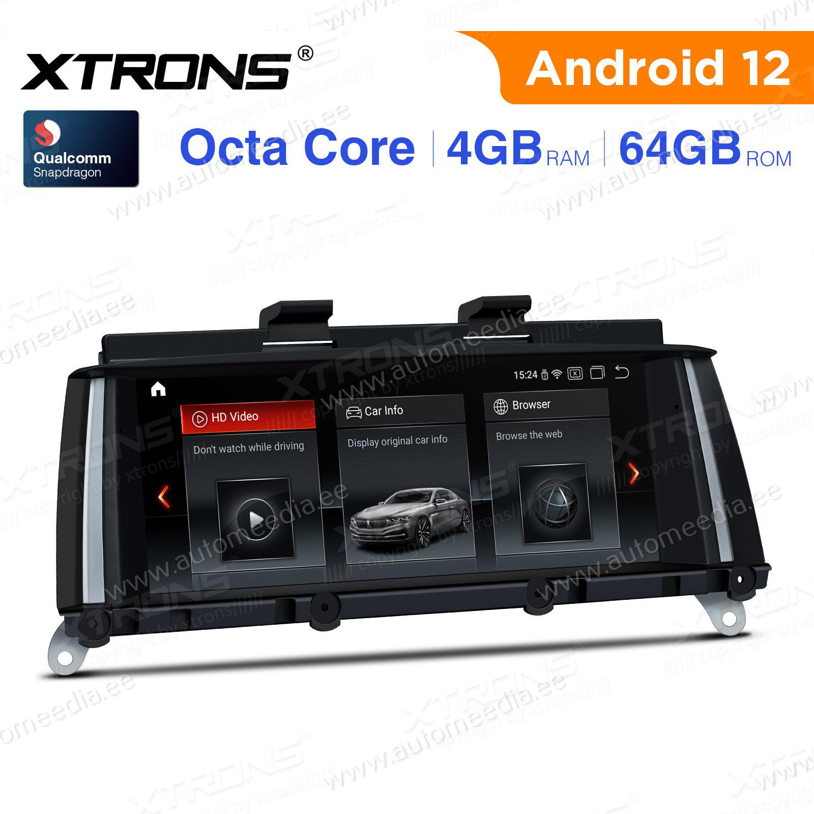 BMW X3 F25 iDrive CIC (2011-2013) Android 12 auto GPS radio ja multimedia näyttösoitin