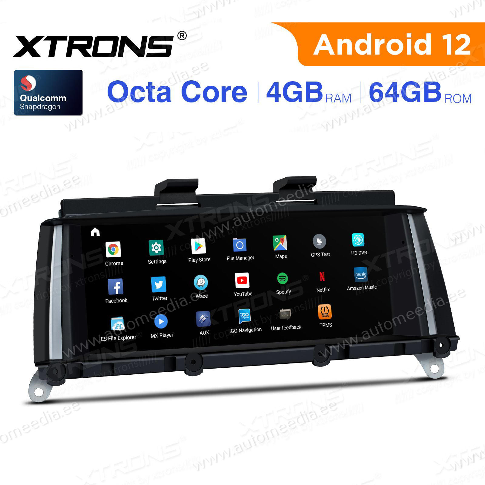 BMW X3 F25 iDrive CIC (2011-2013) kahesüsteemne, originaalraadio säilitav Android 12 GPS autoraadio ja multimeedia keskus