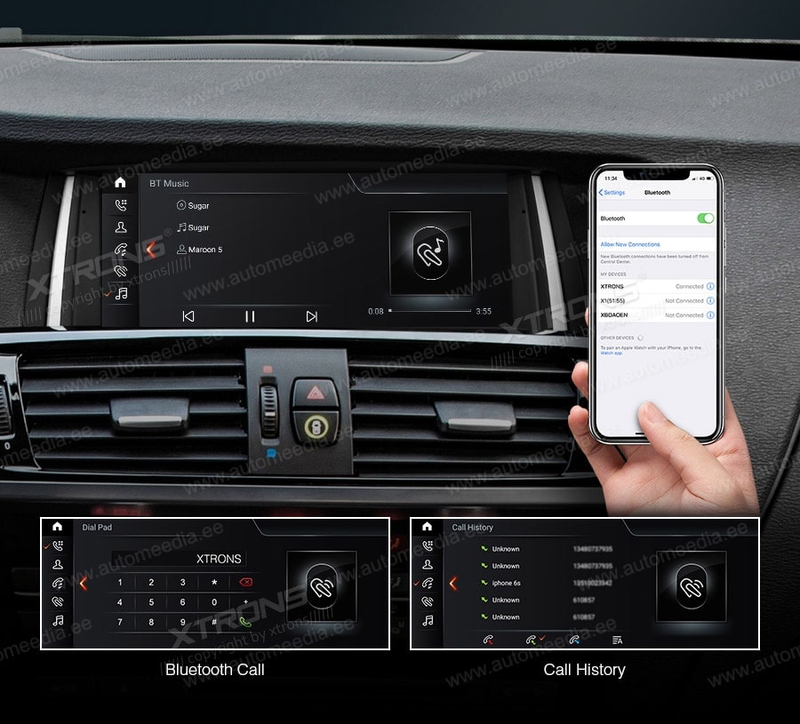BMW X3 F25 iDrive NBT (2013-2016)  XTRONS QSB82X3NB XTRONS QSB82X3NB Hands Free calls & HD music stream