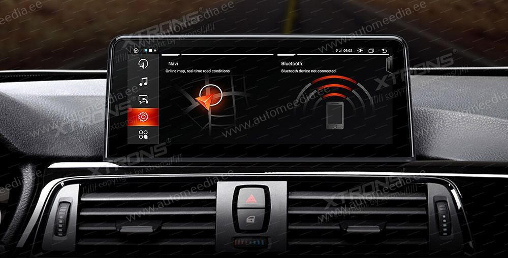 BMW 3.ser | BMW 4.ser | F30 | F32 | (2013-2016)  XTRONS QEB12NBTH merkkikohtainen Android GPS multimedia näyttö