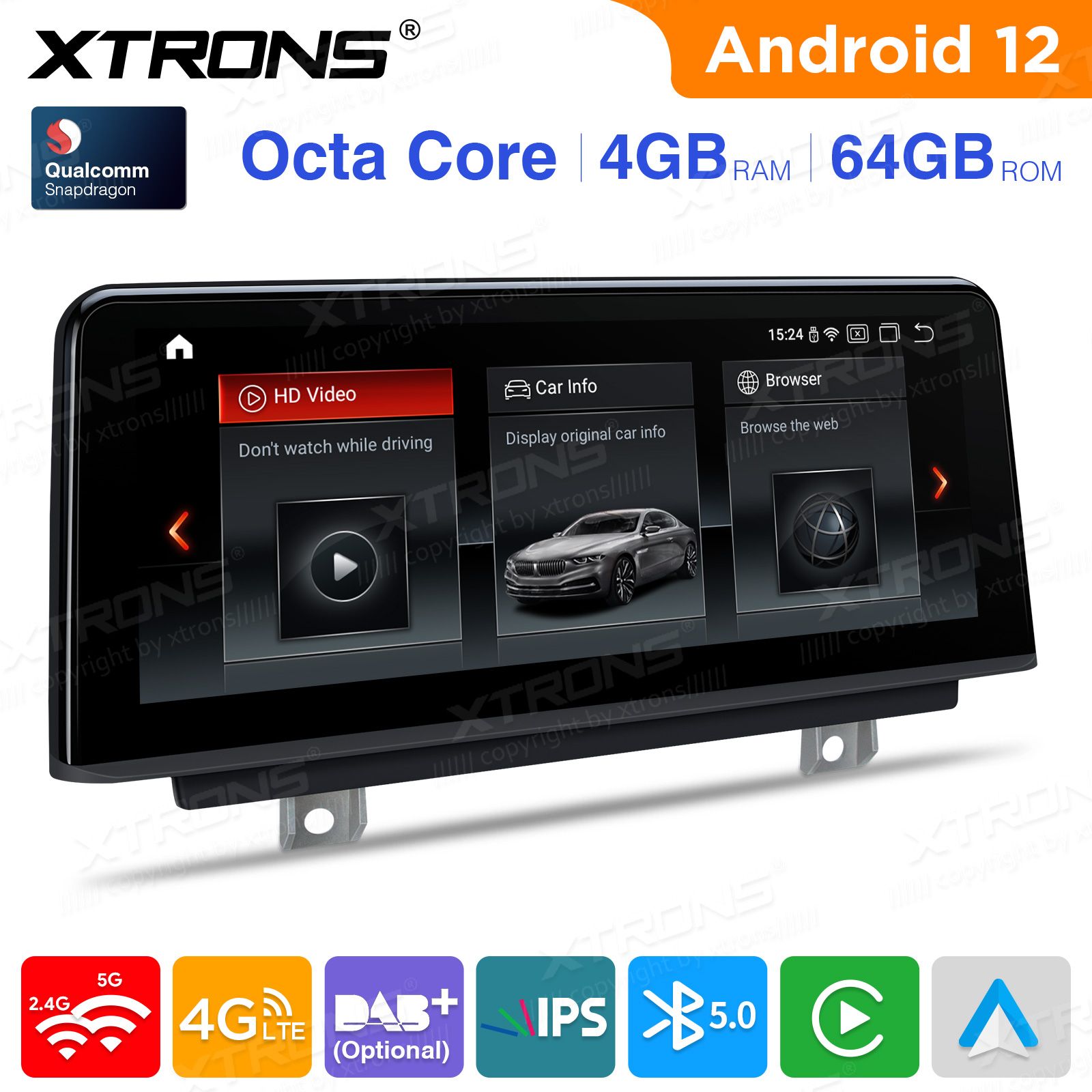 BMW 3.ser | BMW 4.ser | F30 | F32 | (2013-2016) Android 12 Car Multimedia Player with GPS Navigation