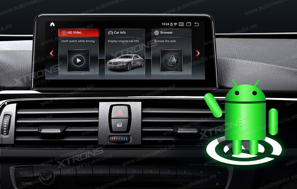 BMW 3.ser | BMW 4.ser | F30 | F32 | (2013-2016)  XTRONS QSB12NBTH merkkikohtainen Android GPS multimedia näyttö