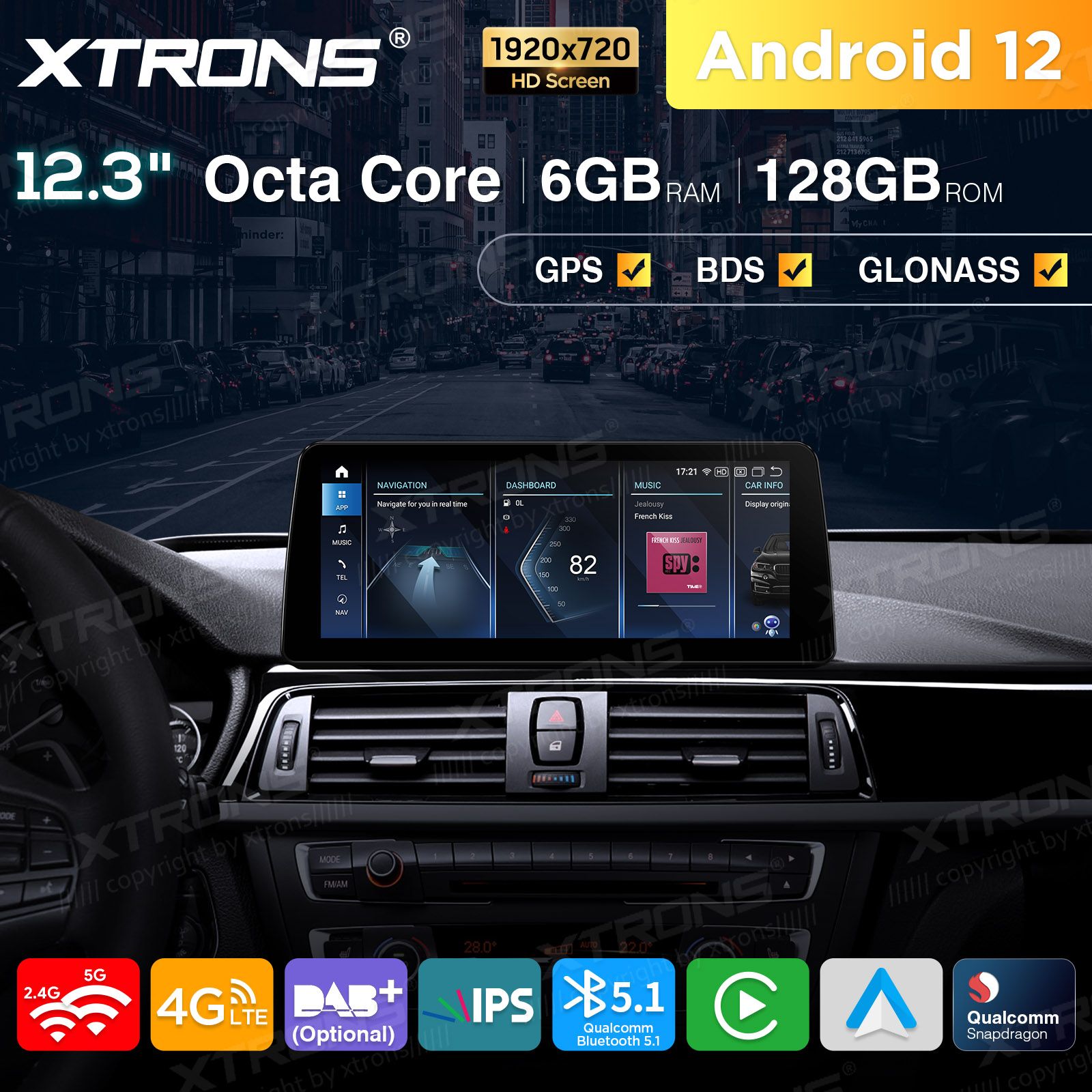 BMW 3.ser | BMW 4.ser | F30 | F32 | (2013-2016) kahesüsteemne, originaalraadio säilitav Android 12 GPS autoraadio ja multimeedia keskus