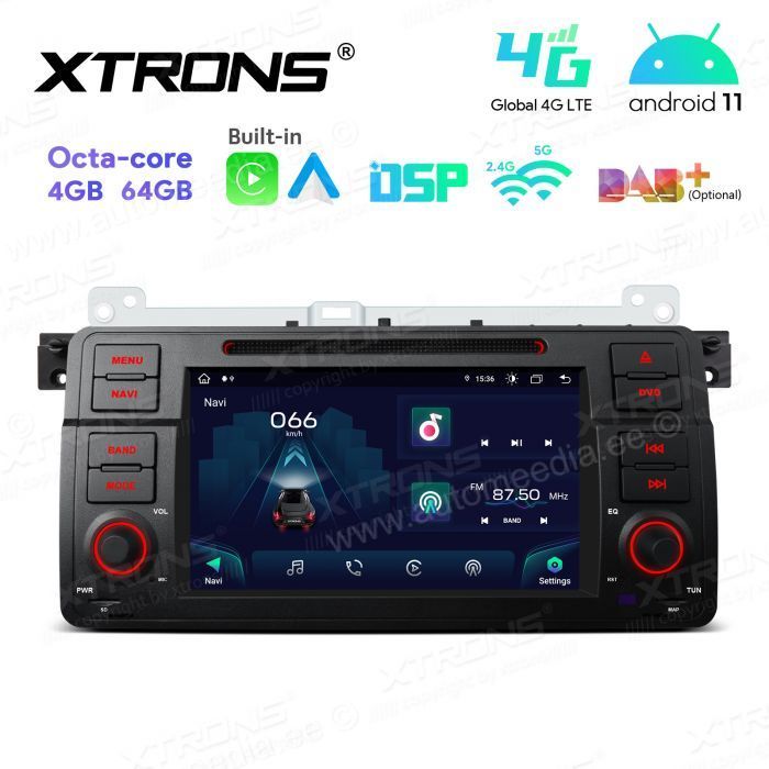 BMW 3. seeria E46 (1998-2006) Android 12  | GPS auto radio un multimediju centrs