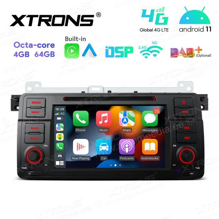 BMW 3. seeria E46 (1998-2006) mudelipõhine Android 12 GPS autoraadio ja multimeedia keskus