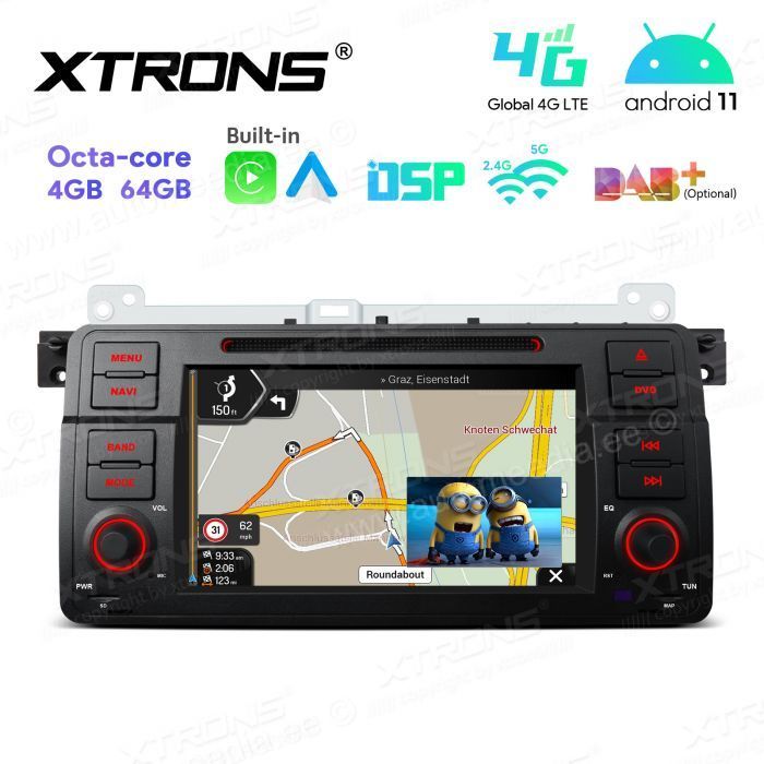 BMW 3. seeria E46 (1998-2006) mudelipõhine Android 12 GPS autoraadio ja multimeedia keskus