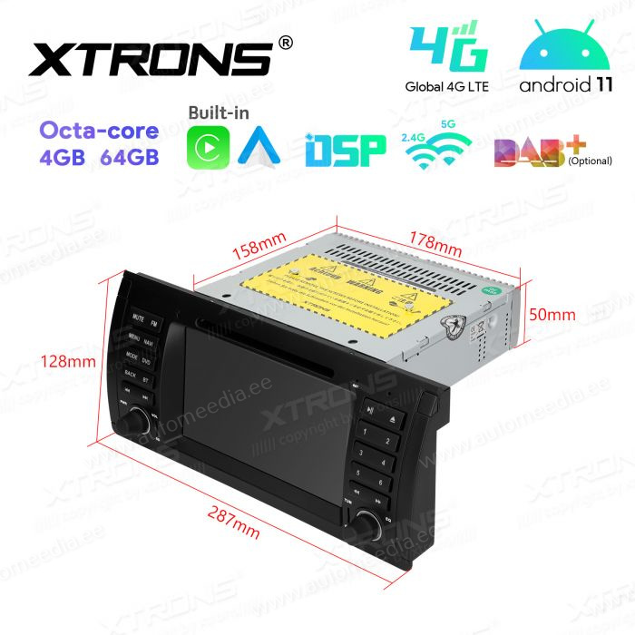 BMW X5 E53 (1999-2006) mudelipõhine Android 12 GPS autoraadio ja multimeedia keskus