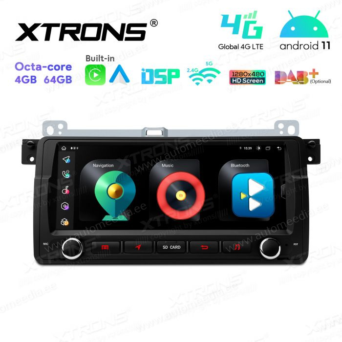 BMW 3. seeria E46 (1998-2006) Android 12  | GPS auto radio un multimediju centrs