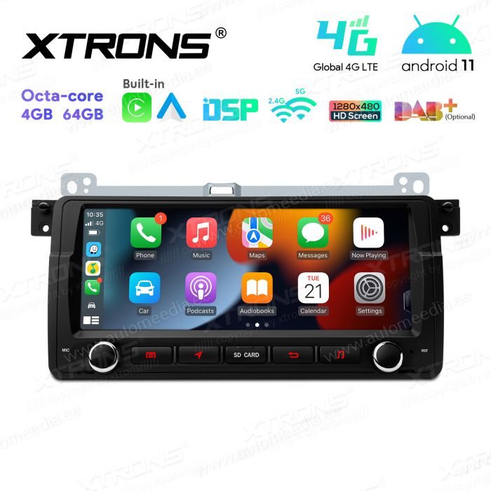 BMW 3. seeria E46 (1998-2006) mudelipõhine Android 12 GPS autoraadio ja multimeedia keskus