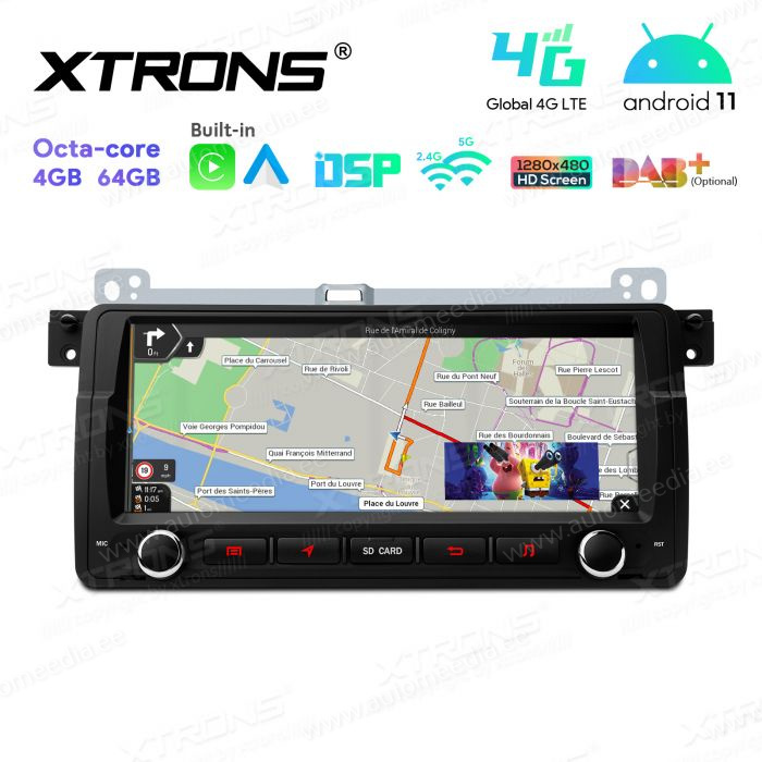 BMW 3. seeria E46 (1998-2006) mudelipõhine Android 12 GPS autoraadio ja multimeedia keskus