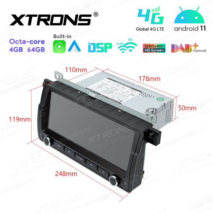 BMW 3. seeria E46 (1998-2006) mudelipõhine Android 12 GPS autoraadio ja multimeedia keskus