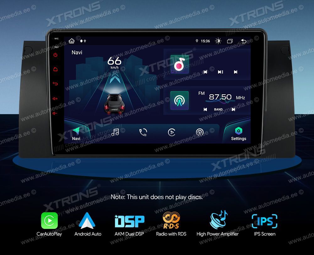 BMW X5 E53 (1999-2006) XTRONS IAP9153B Car multimedia GPS player with Custom Fit Design