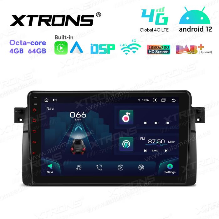 BMW 3. seeria E46 (1998-2006) Android 12  | GPS auto radio un multimediju centrs