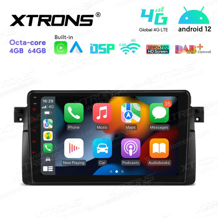 BMW 3. seeria E46 (1998-2006) mudelipõhine Android 12 GPS autoraadio ja multimeedia keskus