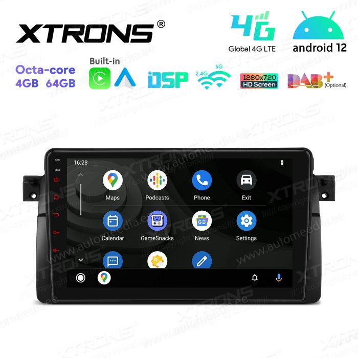 BMW 3. seeria E46 (1998-2006) mudelipõhine Android 12 GPS autoraadio ja multimeedia keskus