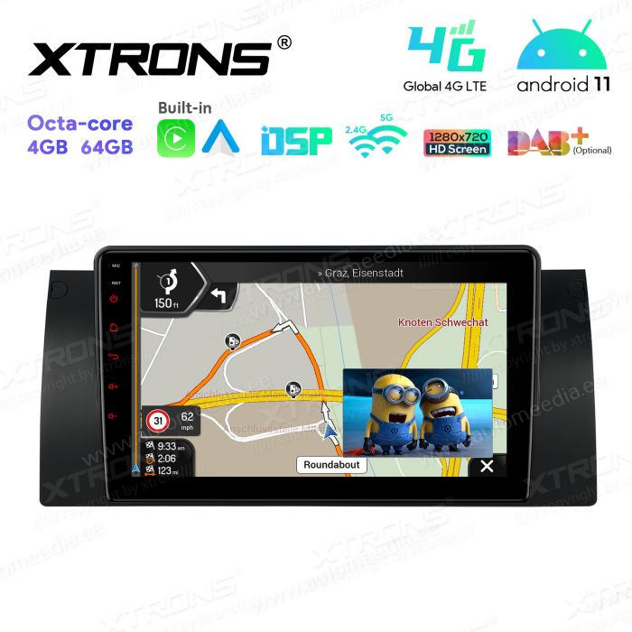 BMW X5 E53 (1999-2006) mudelipõhine Android 12 GPS autoraadio ja multimeedia keskus