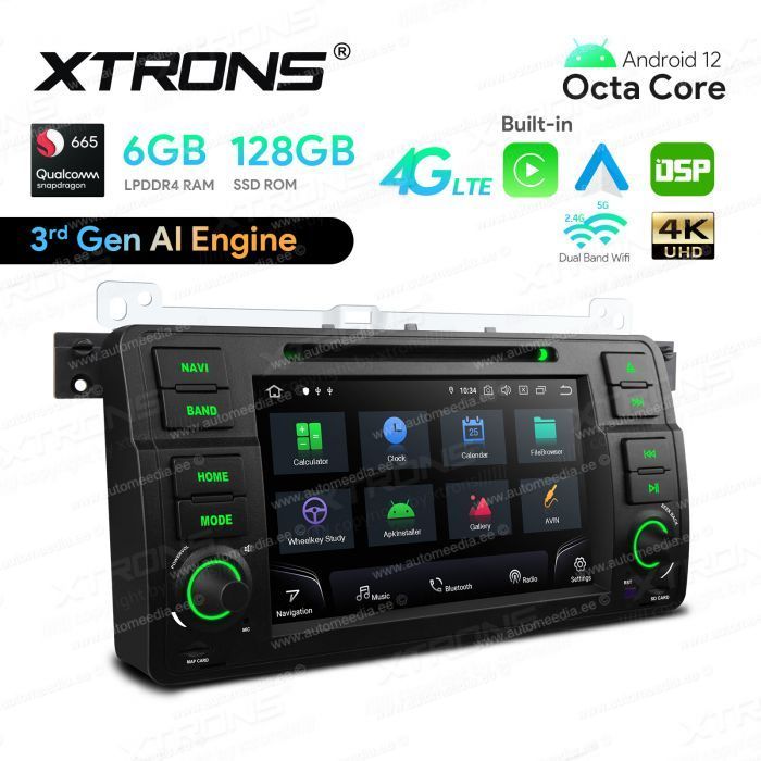 BMW 3. seeria E46 (1998-2006) mudelipõhine Android 12 GPS autoraadio ja multimeedia keskus