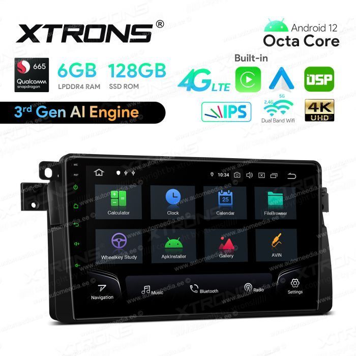 BMW 3. seeria E46 (1998-2006) mudelipõhine Android 12 GPS autoraadio ja multimeedia keskus
