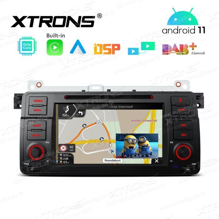 BMW 3. seeria E46 (1998-2006) mudelipõhine Android 11 GPS autoraadio ja multimeedia keskus