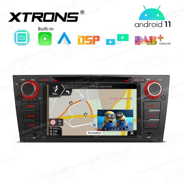 BMW 3. seeria E90 | E91 | E92 | E93 (2005-2012) ilma originaal ekraanita autolemudelipõhine Android 11 GPS autoraadio ja multimeedia keskus