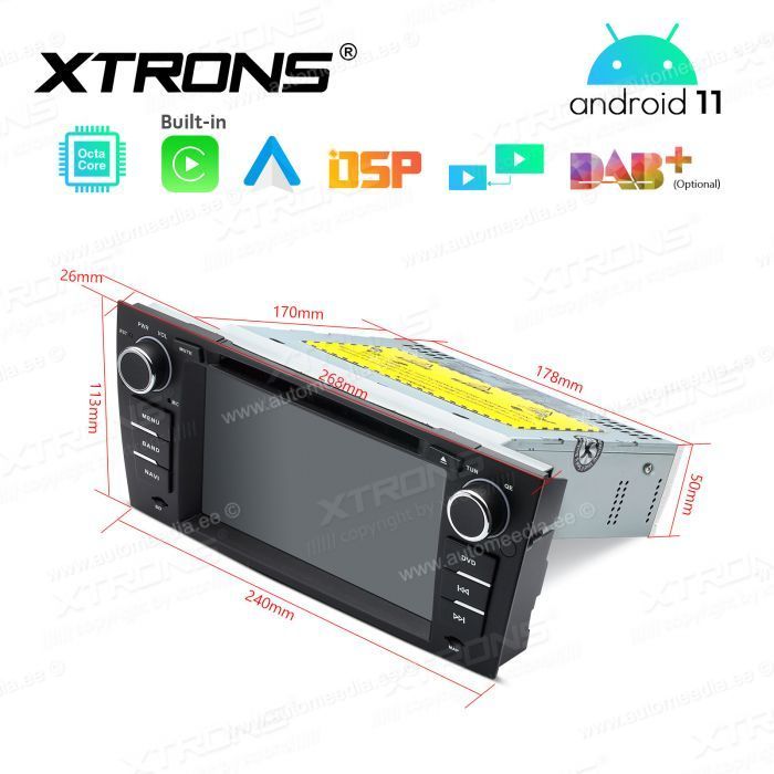 BMW 3. seeria E90 | E91 | E92 | E93 (2005-2012) ilma originaal ekraanita autolemudelipõhine Android 11 GPS autoraadio ja multimeedia keskus