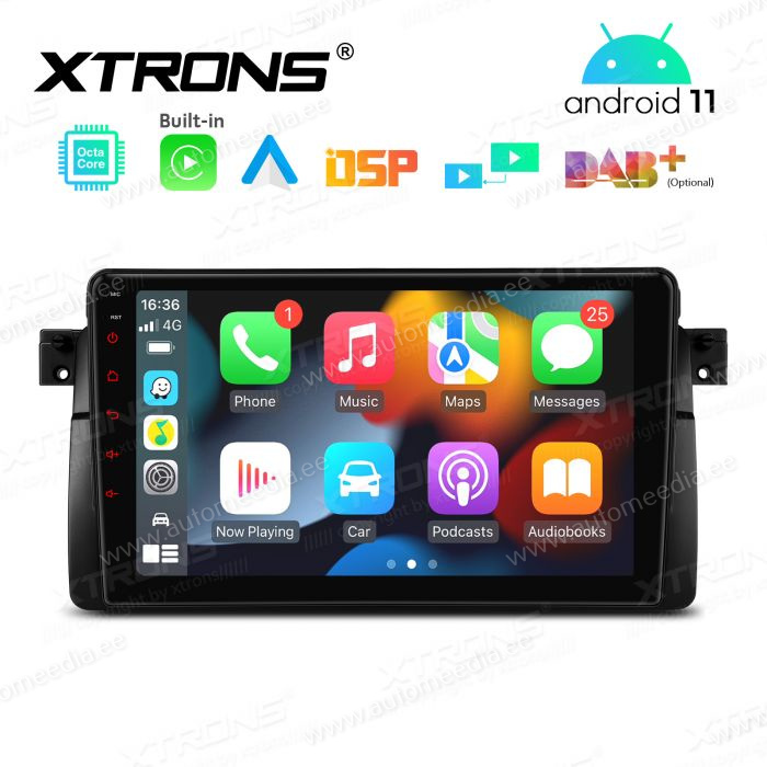 BMW 3. seeria E46 (1998-2006) mudelipõhine Android 12 GPS autoraadio ja multimeedia keskus