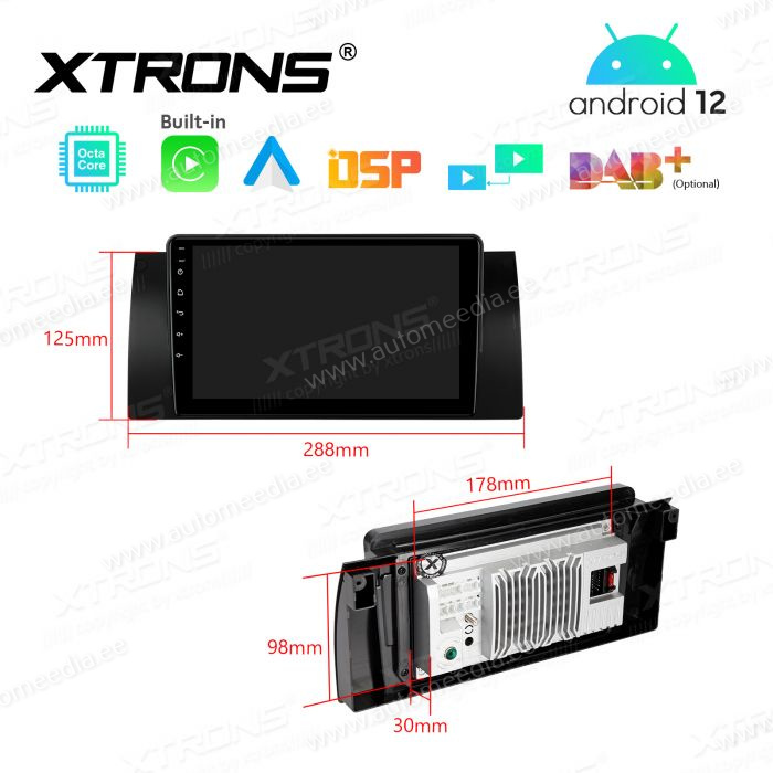 BMW X5 E53 (1999-2006) mudelipõhine Android 12 GPS autoraadio ja multimeedia keskus