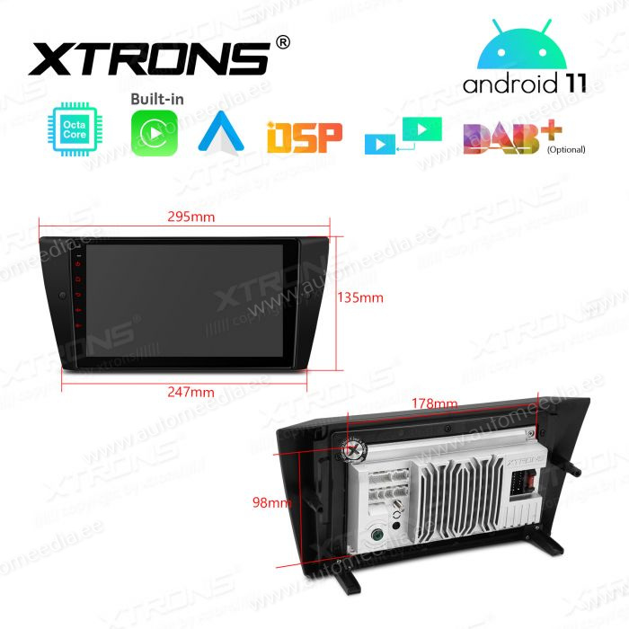BMW 3. seeria E90 | E91 | E92 | E93 (2005-2012) ilma originaal ekraanita autolemudelipõhine Android 12 GPS autoraadio ja multimeedia keskus