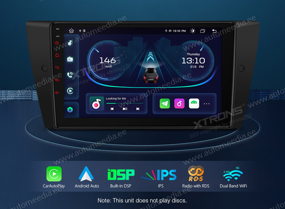 BMW 3. seeria E90 | E91 | E92 | E93 (2005-2012) ilma originaal ekraanita autole XTRONS PEP9290B merkkikohtainen Android GPS multimedia näyttösoitin