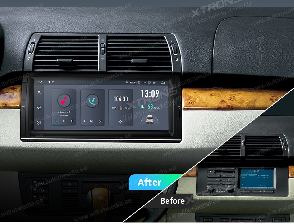BMW X5 E53 (1999-2006) XTRONS PQS1053BL Car multimedia GPS player with Custom Fit Design