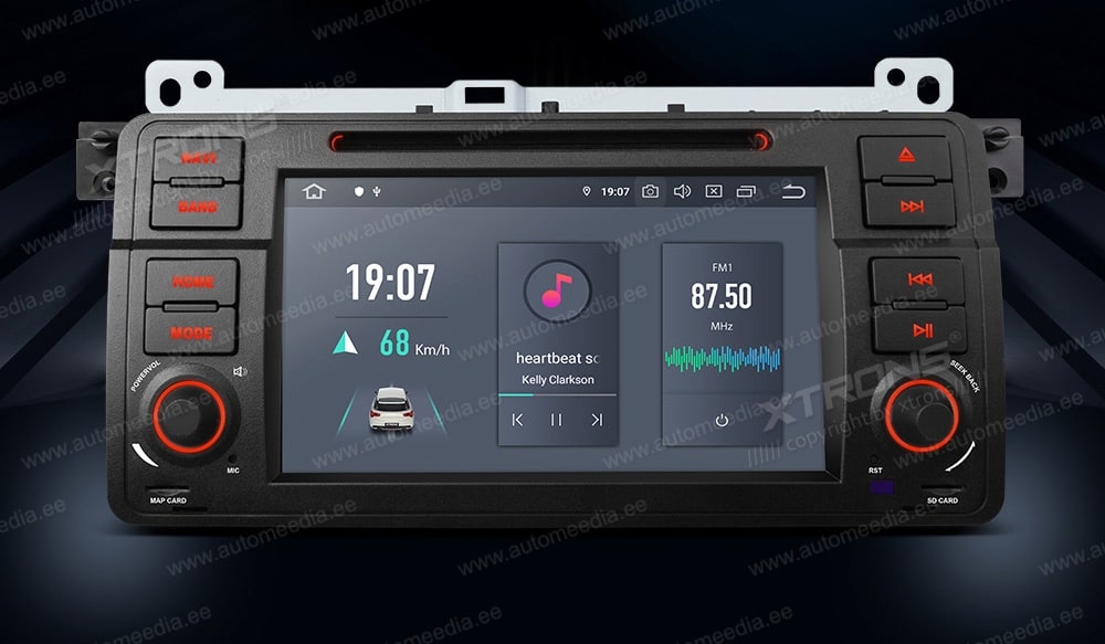 BMW 3. seeria E46 (1998-2006) XTRONS PQS7046B Car multimedia GPS player with Custom Fit Design