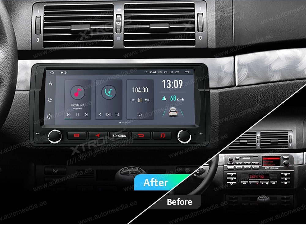 BMW 3. seeria E46 (1998-2006) XTRONS PQS8046BL Car multimedia GPS player with Custom Fit Design
