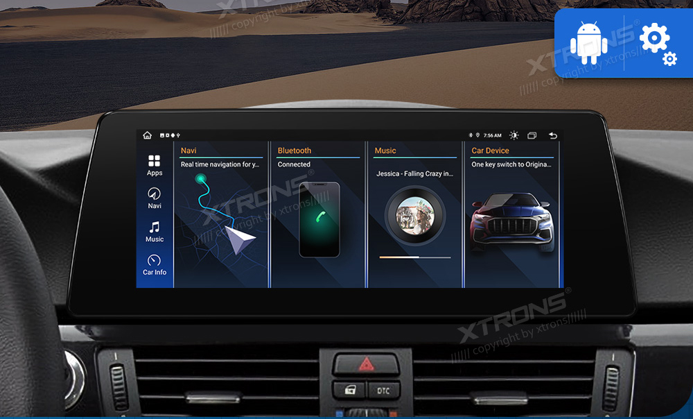 BMW 3.ser | E90 | E92 | E93 iDrive CIC (2009-2012)  XTRONS QAB12CIB12E92 merkkikohtainen Android GPS multimedia näyttö