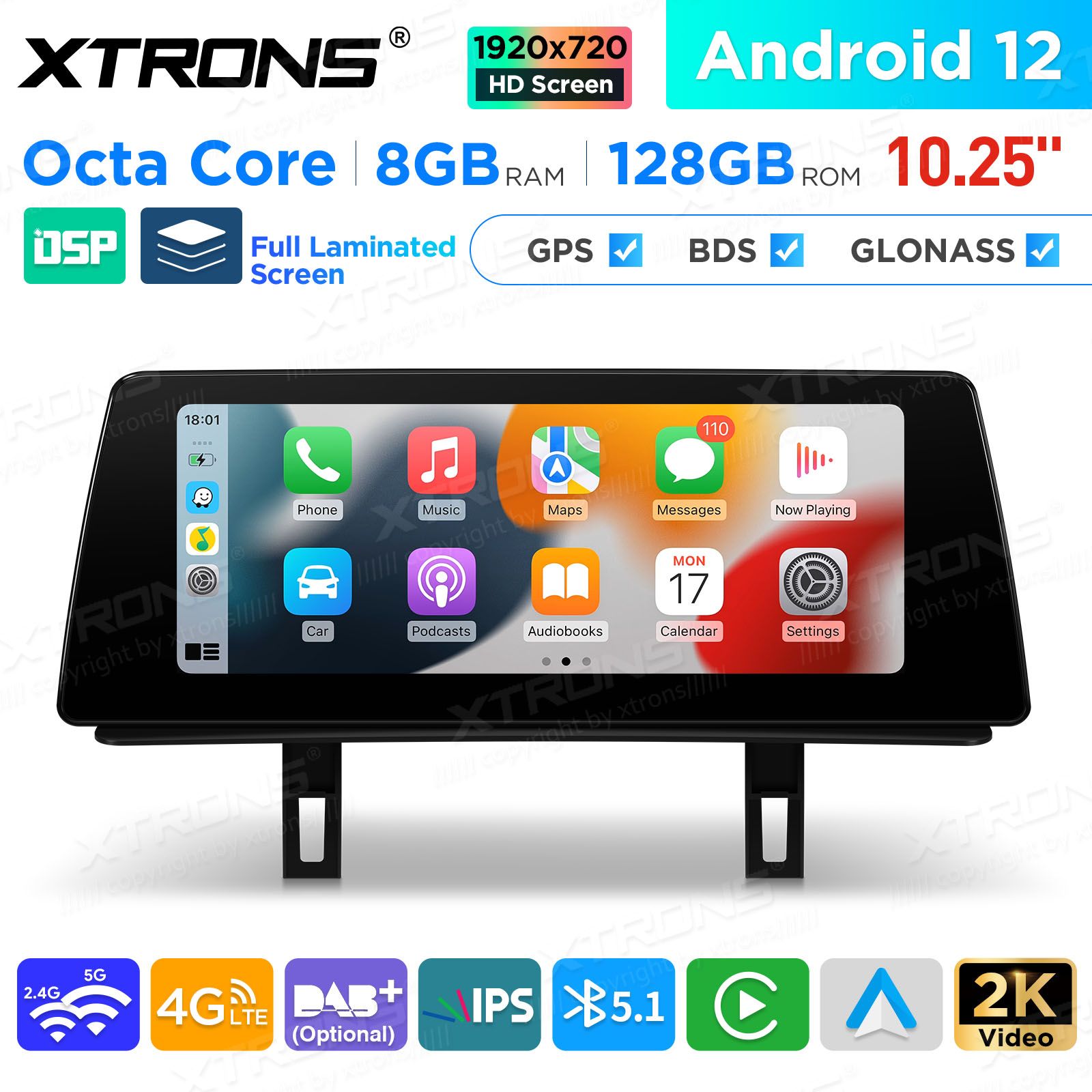BMW 1. ser. E81 | E82 | E87 | E88 (2004-2012) w/o orig. screen mudelipõhine Android 12 GPS autoraadio ja multimeedia keskus