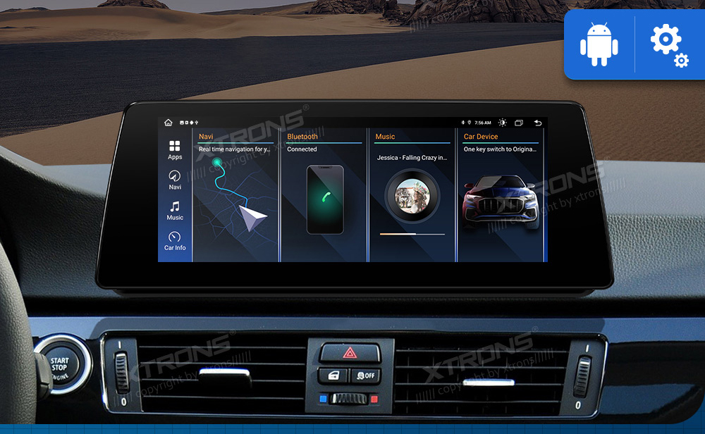BMW 3. ser. E90 | E91 | E92 | E93 (2005-2012) w/o orig. screen  XTRONS QAB12UMB12E90L merkkikohtainen Android GPS multimedia näyttö