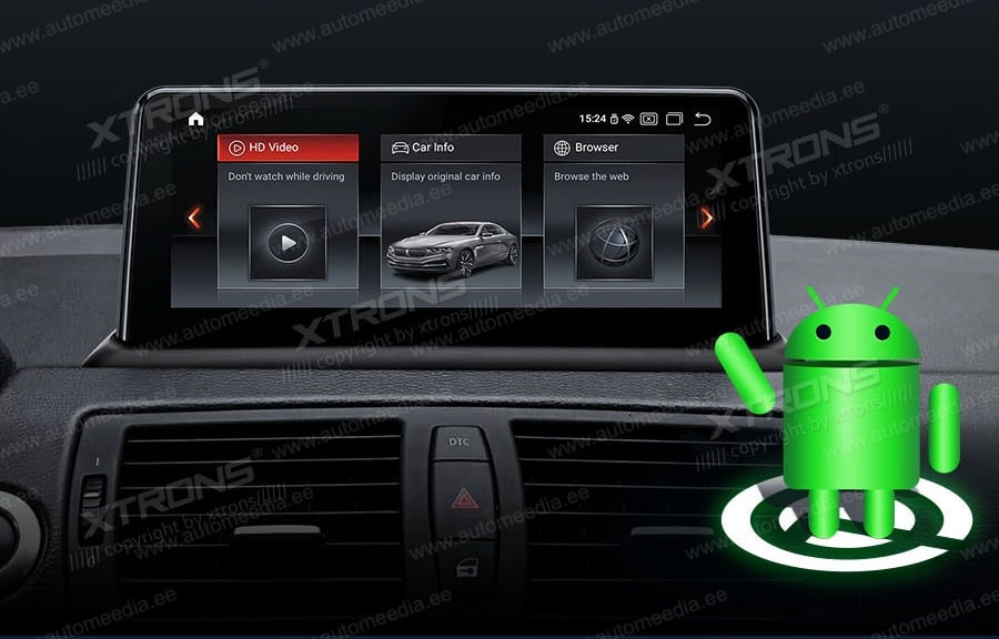 BMW 1. seeria E81 | E82 | E87 | E88 (2010-2012) iDrive CIC XTRONS QB1087CIS Mudelikohane android multimeediakeskus gps naviraadio