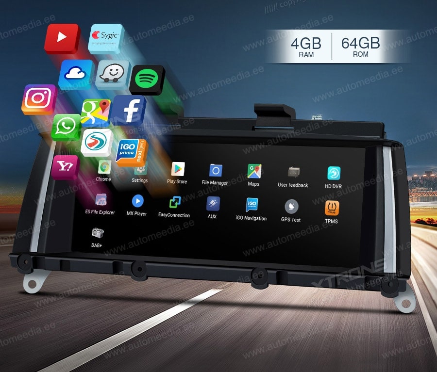 BMW X3 F25 iDrive NBT (2013-2016)  XTRONS QB80X3NBS XTRONS QB80X3NBS Google Play & all Android apps are supported