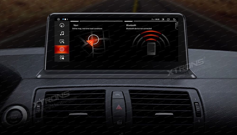 BMW 1. ser. E81 | E82 | E87 | E88 (2010-2012) iDrive CIC  XTRONS QEB1087CI merkkikohtainen Android GPS multimedia näyttö