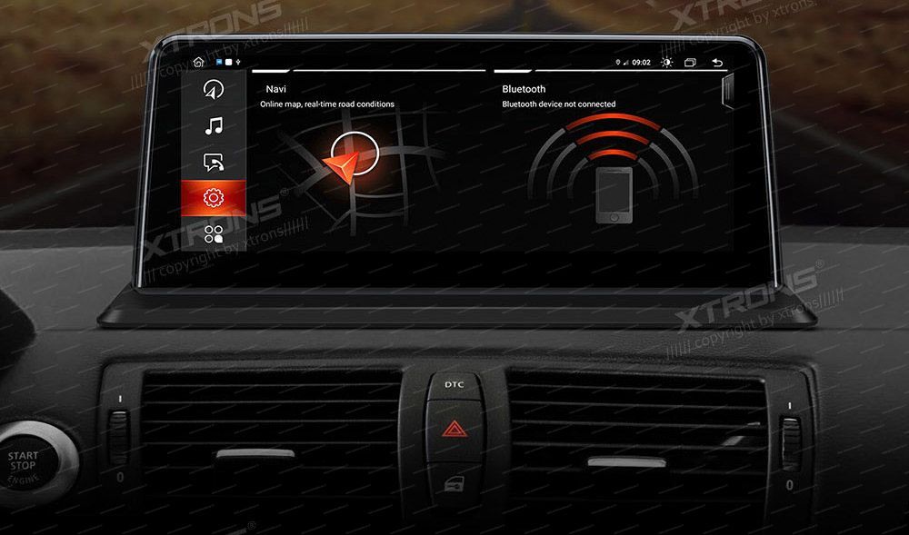 BMW 1. ser. E81 | E82 | E87 | E88 (2004-2012) w/o orig. Screen XTRONS QEB1087UN_L merkkikohtainen Android GPS multimedia näyttö