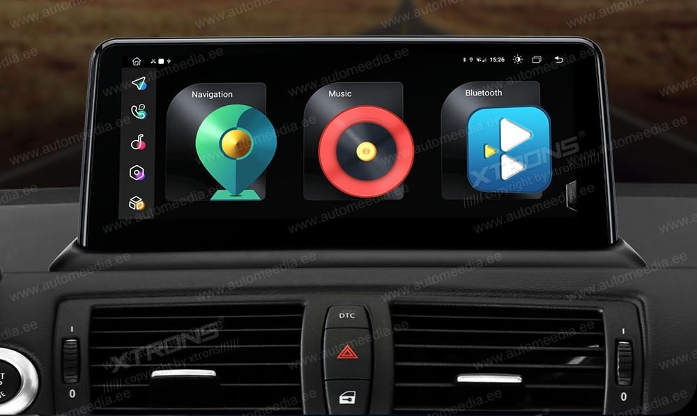 BMW 1. seeria E81 | E82 | E87 | E88 (2004-2012) ilma originaal ekraanita autole  XTRONS QFB1087UN_L merkkikohtainen Android GPS multimedia näyttösoitin