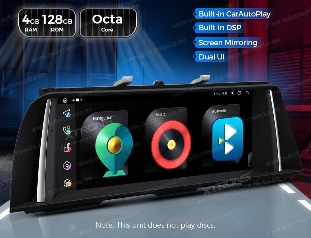 BMW 5. seeria BMW F10 | F11 iDrive CIC (2010-2012)  XTRONS QFB10FVCI merkkikohtainen Android GPS multimedia näyttösoitin