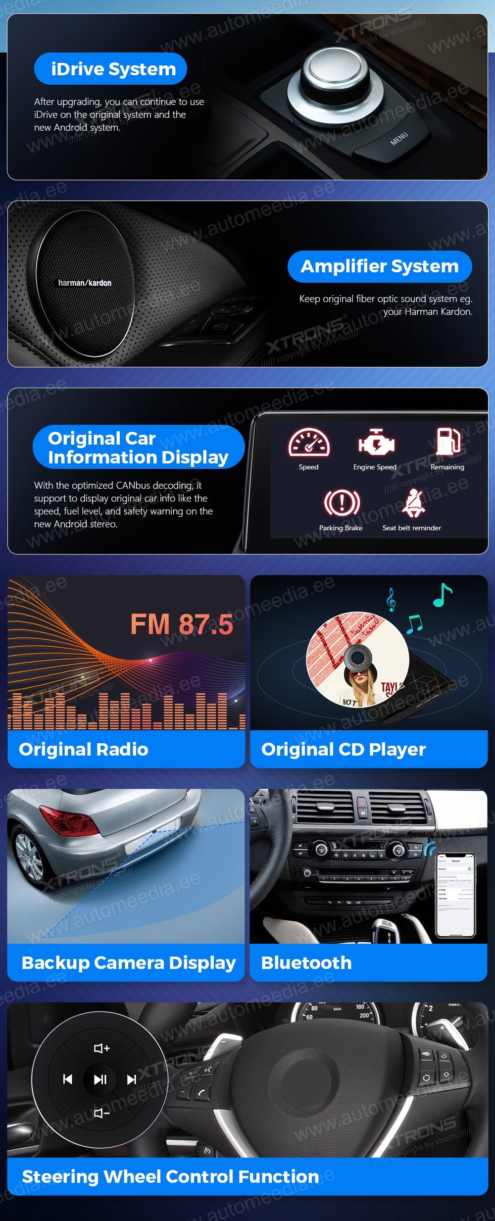 BMW X5 | X6 | E70 | E71 iDrive CCC (2007-2010) XTRONS QFB10X5CC XTRONS QFB10X5CC FM-радио и USB SD-плеер
