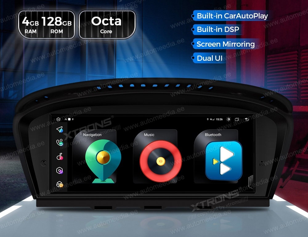 BMW 5.ser | BMW 3.ser | E60 | E61 | E90 | E92 | E93 iDrive CCC (2004-2008) XTRONS QFB8060CC Car multimedia GPS player with Custom Fit Design