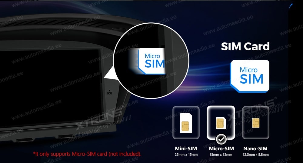 BMW 5.ser | BMW 3.ser | E60 | E61 | E90 | E92 | E93 iDrive CCC (2004-2008) XTRONS QFB8060CC XTRONS QFB8060CC 4G Connectivity SIM slot built-in