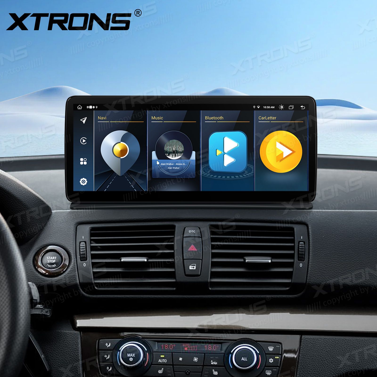 BMW 1. ser. E81 | E82 | E87 | E88 (2010-2012) iDrive CIC kahesüsteemne, originaalraadio säilitav Android 13 GPS autoraadio ja multimeedia keskus