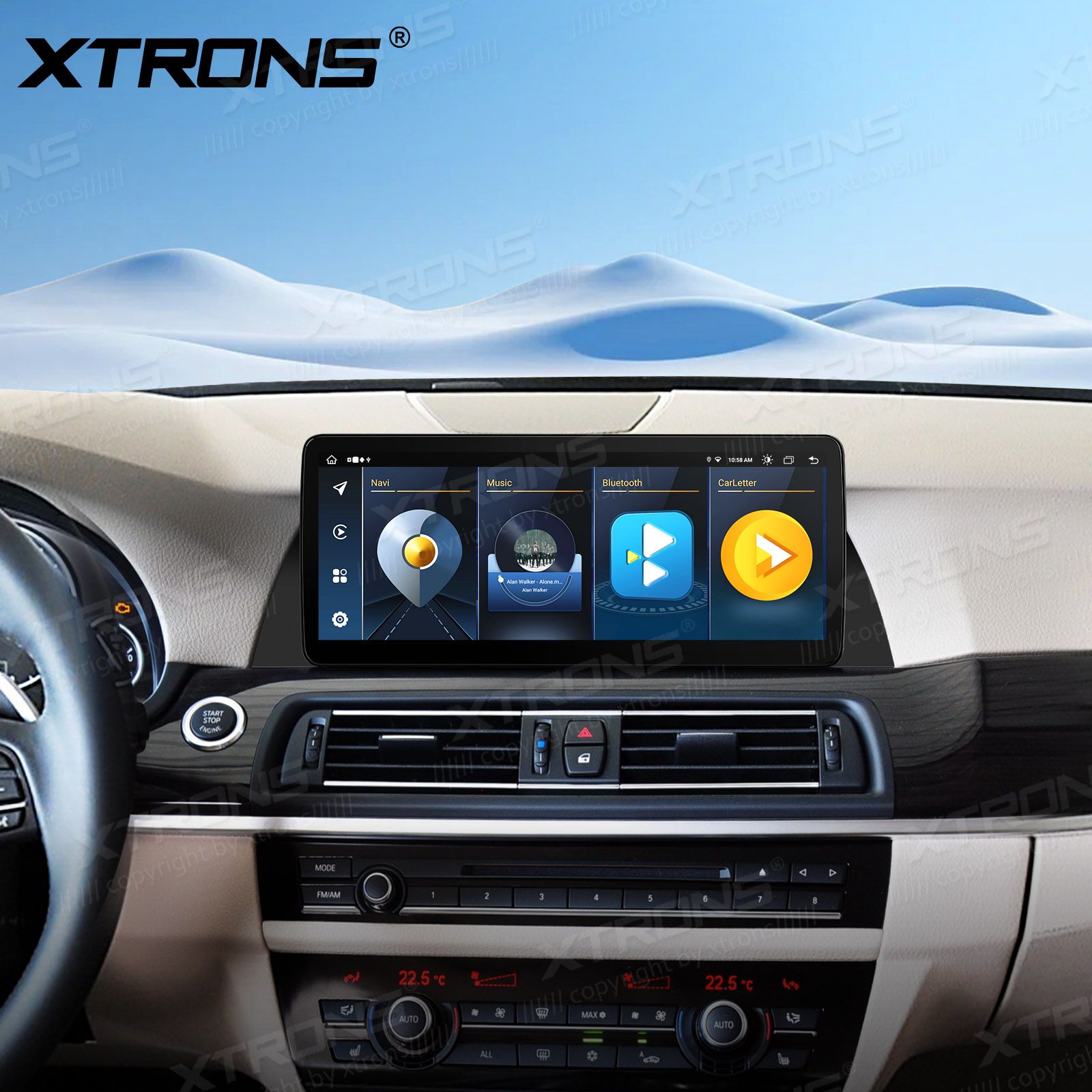 BMW 5. ser. BMW F10 | F11 iDrive CIC (2010-2012) kahesüsteemne, originaalraadio säilitav Android 13 GPS autoraadio ja multimeedia keskus