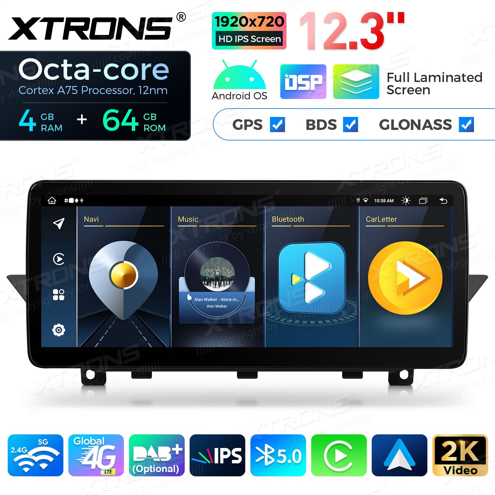 BMW X1 E84 (2009-2015) iDrive CIC Android 13 auto GPS radio ja multimedia näyttösoitin