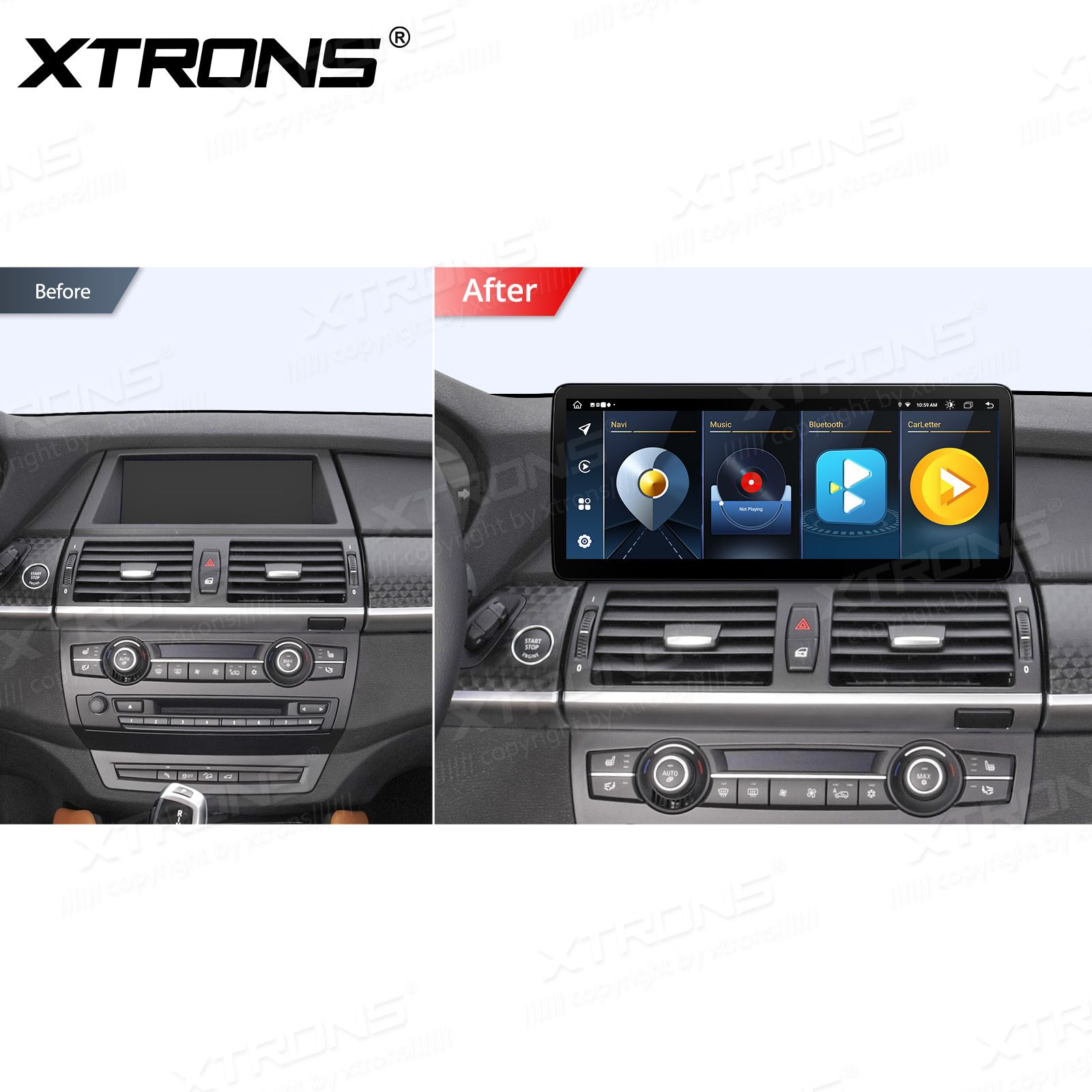 BMW X5 | X6 | E70 | 71 iDrive CIC (2010-2014) Kahesüsteemne, originaalraadio säilitav Android 13 GPS autoraadio ja multimeedia keskus