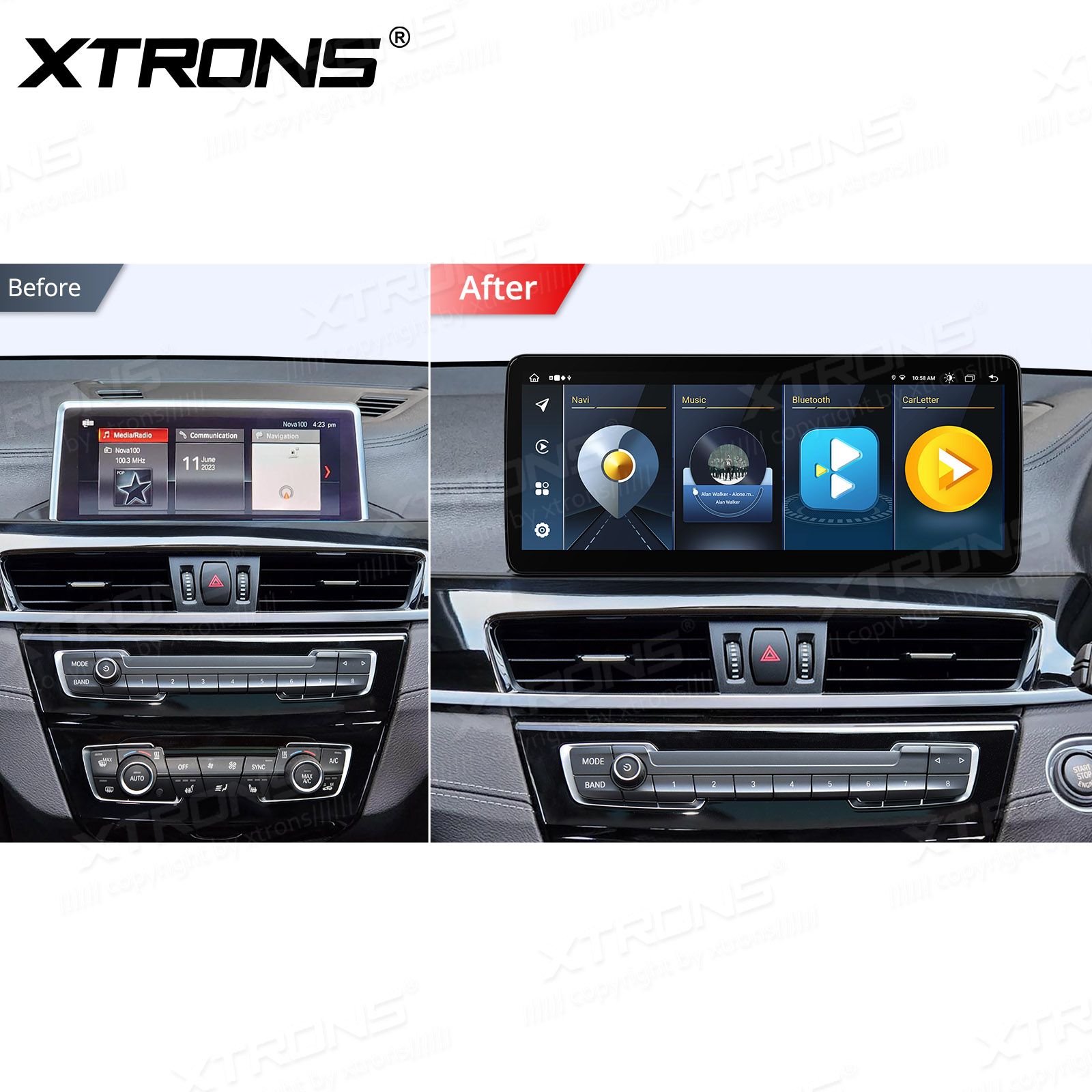BMW X1 F48 (2018-) | iDrive EVO mudelipõhine Android 13 GPS autoraadio ja multimeedia keskus